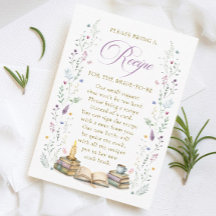 Book themed Bridal Shower Recipe Request