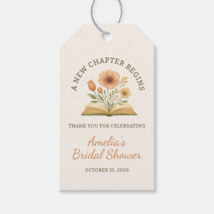 Book Themed Bridal Shower Vintage Floral Thank You Gift Tags