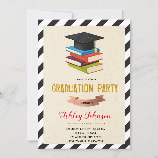 Book Themed graduation invite (Front)