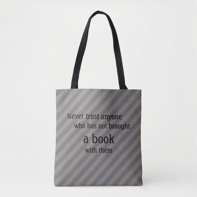 Book Tote - Lemony Snicket Quote Bag (Front)