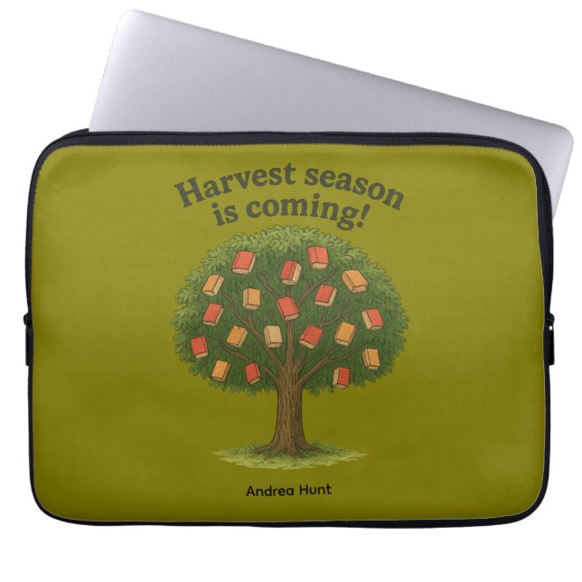 Book Tree “Harvest Season” Laptop Sleeve (Front)