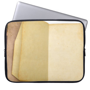 Book vintage old texture retro laptop sleeve