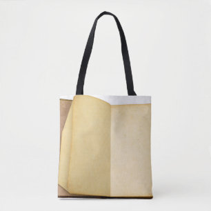 Book vintage old texture retro tote bag