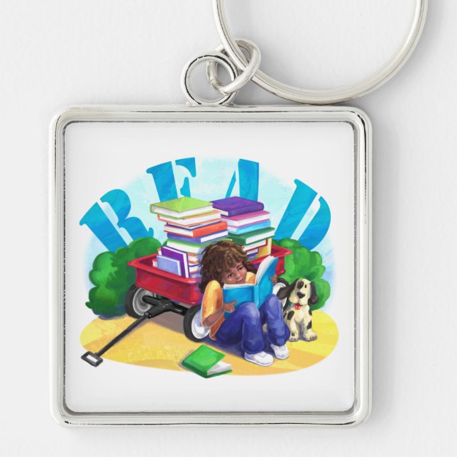 Book Wagon Key Ring (Front)