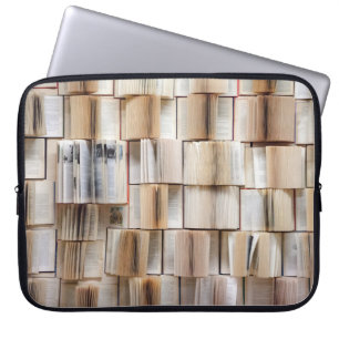 Book wall books wall decorative laptop sleeve