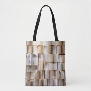 Book wall books wall decorative tote bag
