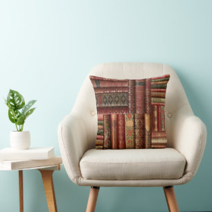 Book Wealth Old Book Libary Spines Cushion