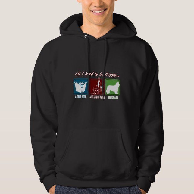 Book Wine Briard Hoodie (Front)