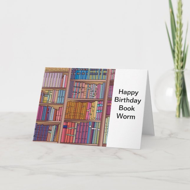Book Worm Birthday Card (Front)