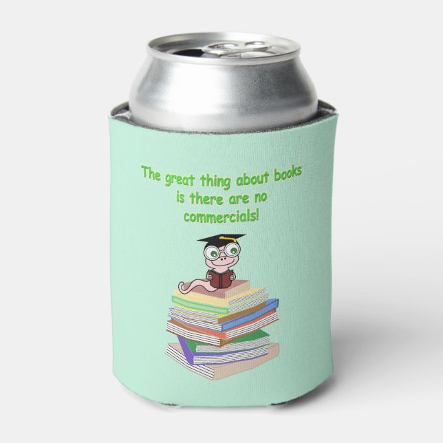 Book Worm Can Cooler (Can Front)