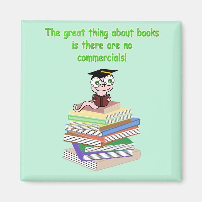Book Worm Magnet (Front)