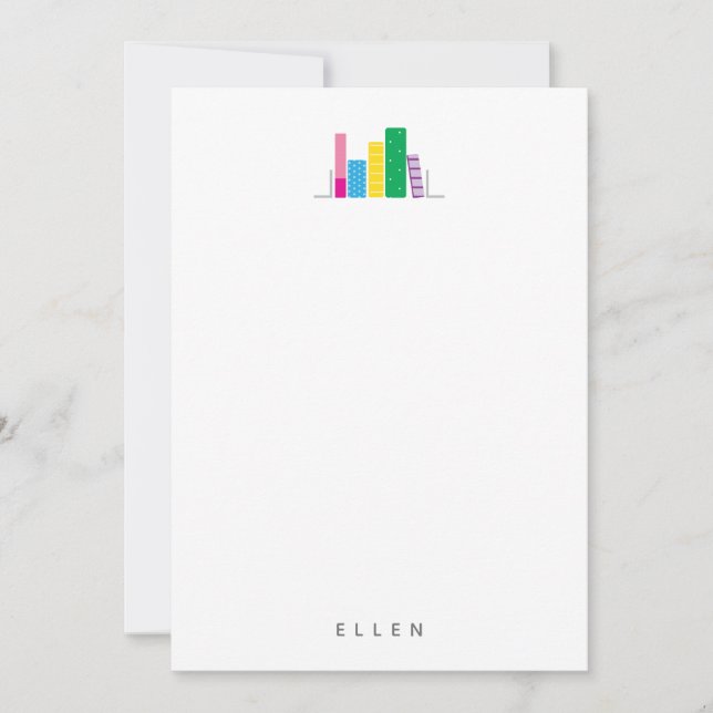 Book Worm Note Card (Front)