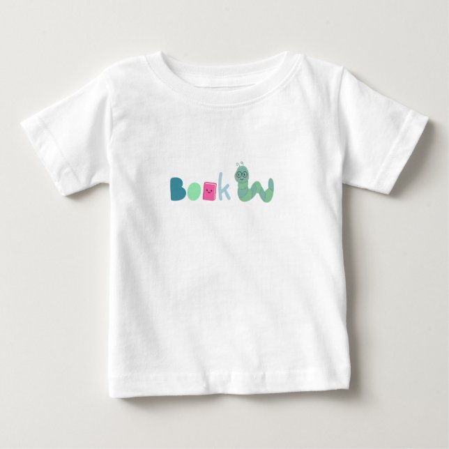 "Book Worm" Toddler Tee (Front)