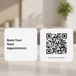 Book Your Next Appointment QR Code  Square Business Card