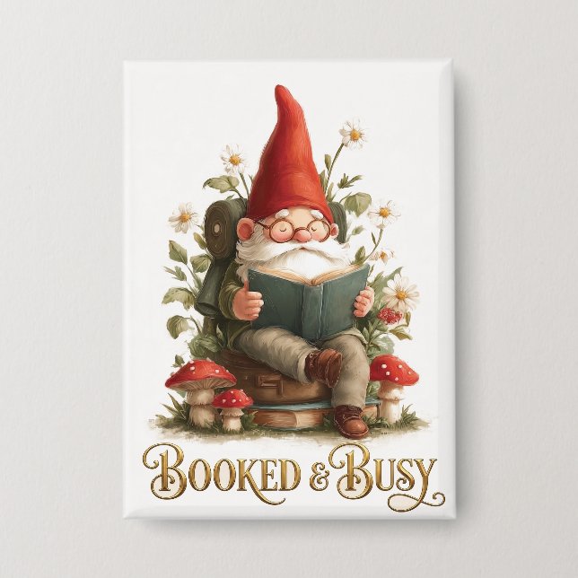 Booked and Busy Reading Gnome (Front)