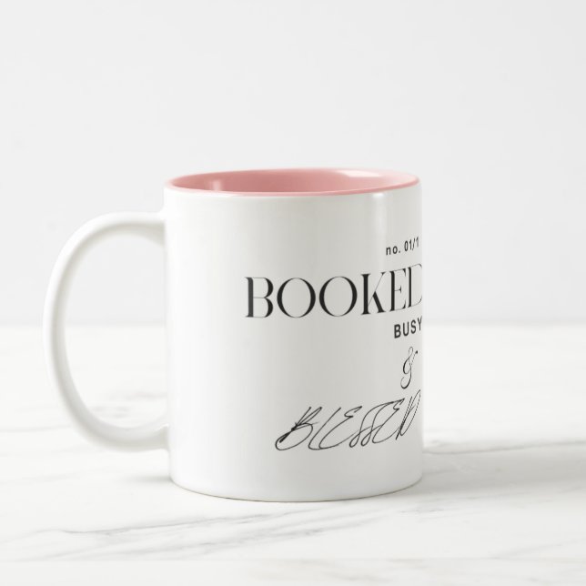 Booked, Busy & Blessed Ceramic Mug (Left)