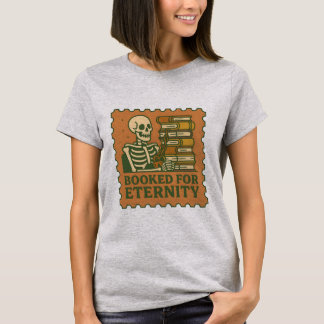 Booked for Eternity – Gothic Skeleton Reader Shirt