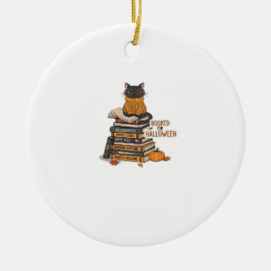 Booked For Halloween Cat Lover Classic T-Shirt Ceramic Tree Decoration