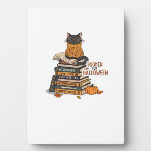 Booked For Halloween Cat Lover Classic T-Shirt Plaque