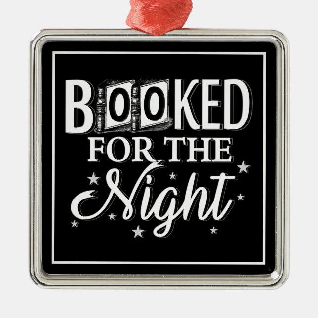 Booked For The Night Metal Tree Decoration (Front)