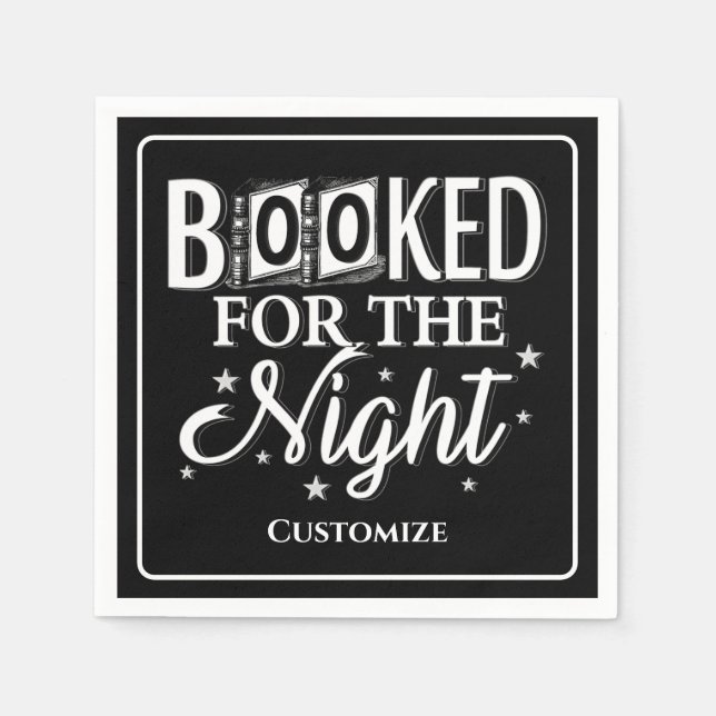 Booked For The Night Napkin (Front)