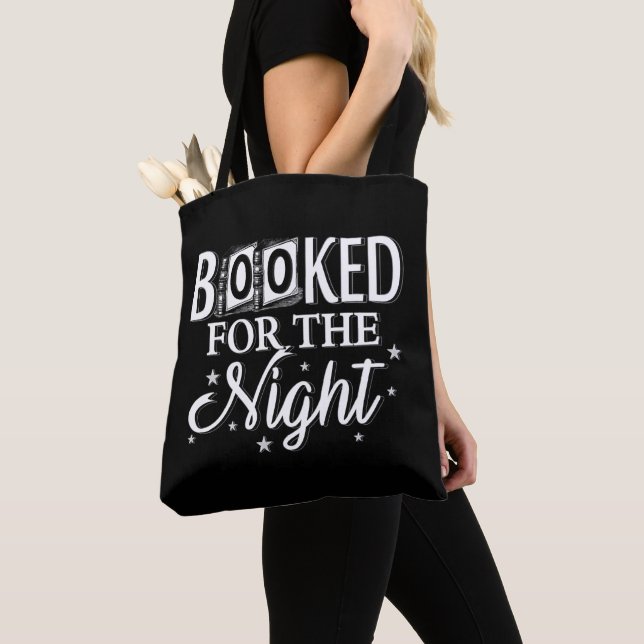 Booked For The Night Tote Bag (Close Up)