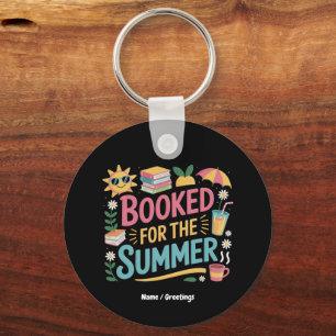 Booked for the Summer Funny Book Reader Beach Key Ring