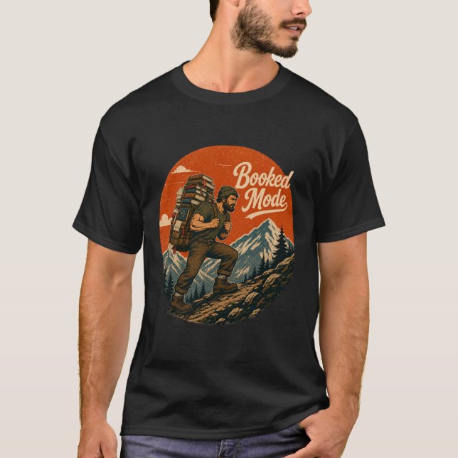 Booked Mode Vintage Reading Adventure T-Shirt (Front)