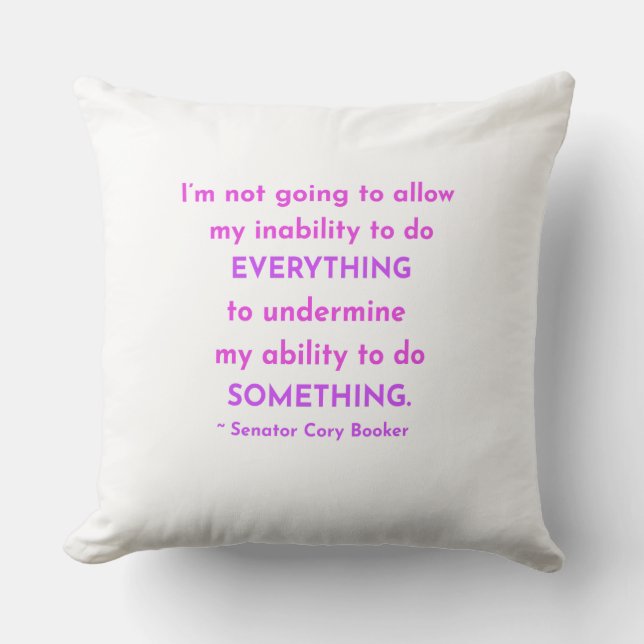 Booker- Do Something Pillow (Front)