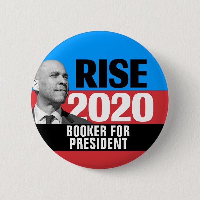 Booker for President 6 Cm Round Badge (Front)