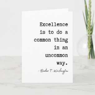 Booker T. Washington Excellence Graduation Quote Card
