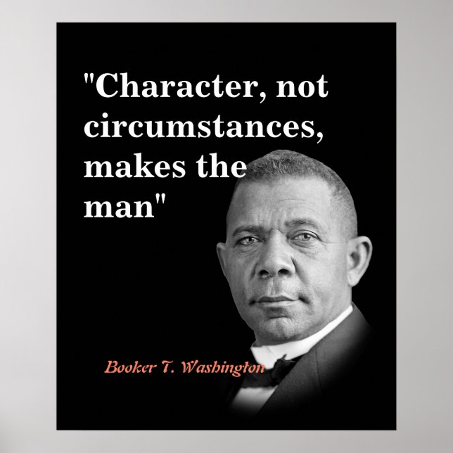 Booker T. Washington Quote Character Poster (Front)