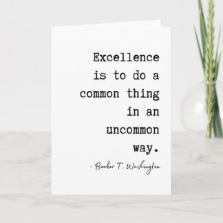 Booker T. Washington's Excellence Graduation Card