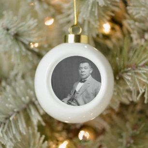 Booker Taliaferro Washington: Black Educator Ceramic Ball Christmas Ornament