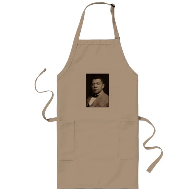Booker Washington: African American Educator Long Apron (Front)