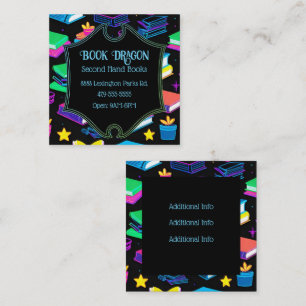 Booking It Bookshop Square Business Card