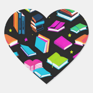 Booking It Colorful Heart Sticker