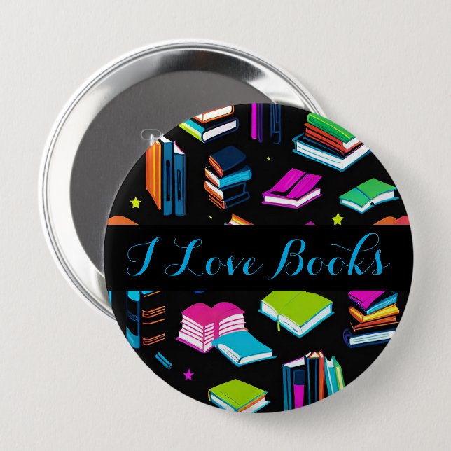 Booking It Colourful 10 Cm Round Badge (Front & Back)