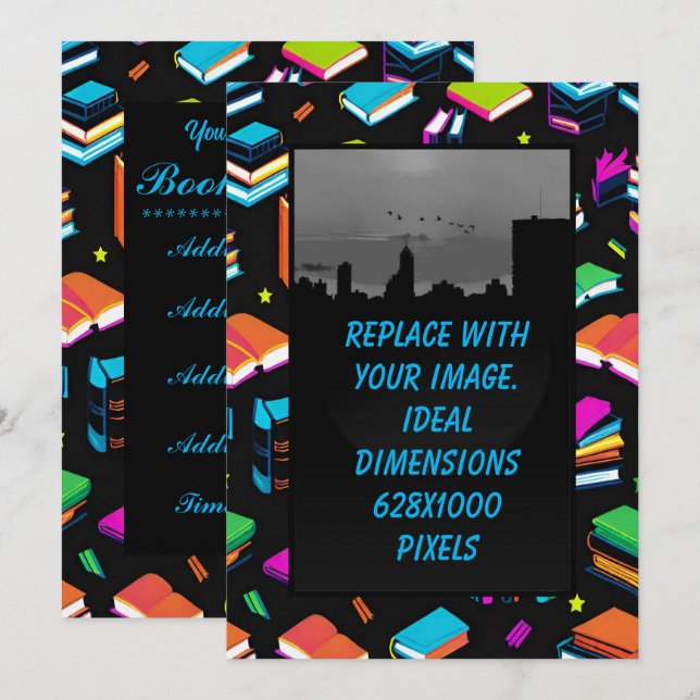 Booking It Colourful  Invitation (Front/Back)