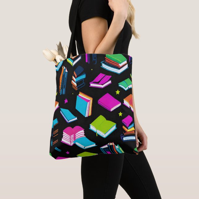 Booking It Colourful Tote Bag (Close Up)