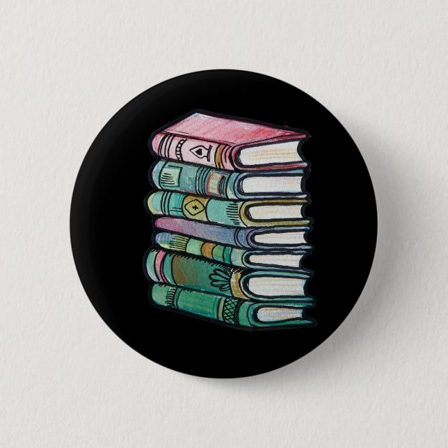 Bookish                                            6 cm round badge (Front)