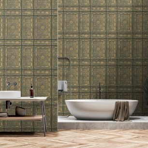 Bookish Antique Fleur-de-Lis Wallpaper