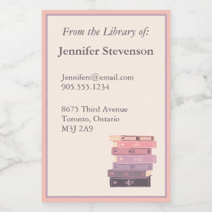 Bookish Bookplate Label