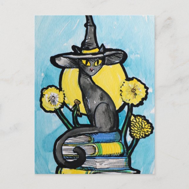 Bookish Cat Witch                                  Postcard (Front)