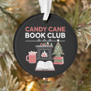 Bookish Christmas Candy Cane Book Club Bookish  Ornament