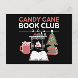 Bookish Christmas Candy Cane Book Club Bookish Postcard