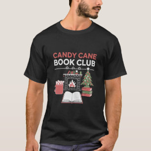 Bookish Christmas Candy Cane Book Club Bookish T-Shirt