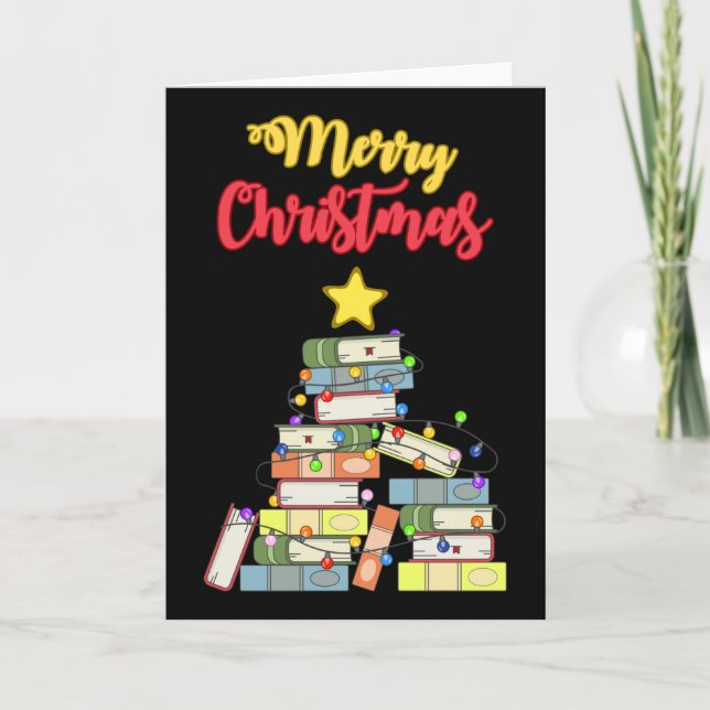Bookish Christmas Tree I Card (Front)
