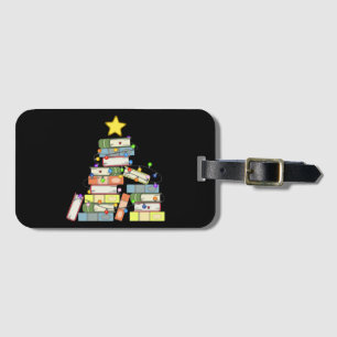 Bookish Christmas Tree I Luggage Tag