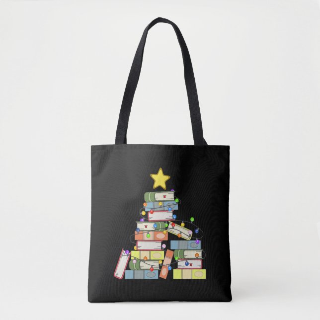 Bookish Christmas Tree I Tote Bag (Front)